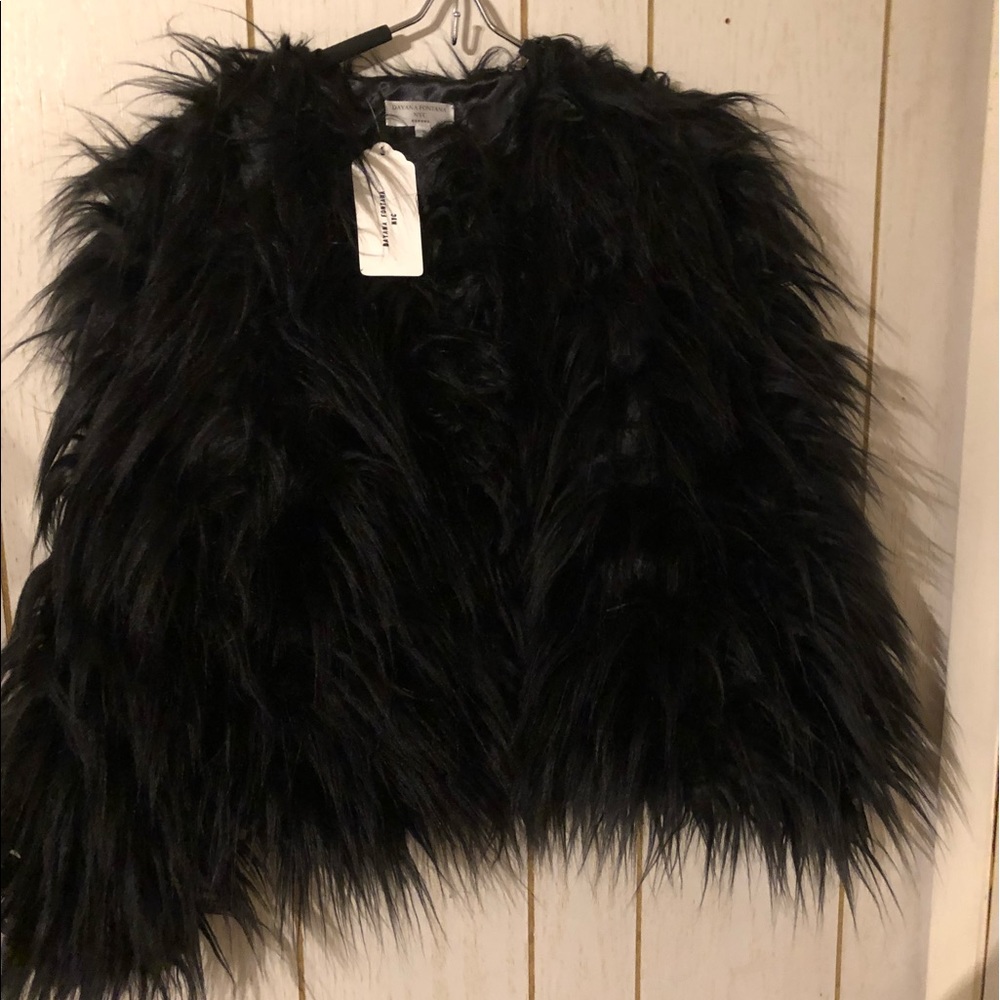 /Faux Fur /Coat Long Sleeve Short Jacket - Picture 6 of 7